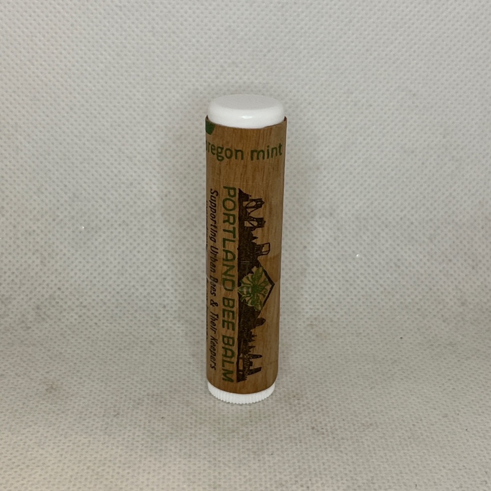 PORTLAND BEE BALM in Oregon Mint lip balm sealed